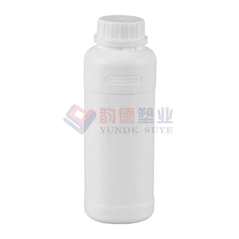 두꺼운 플라스틱 제약 불소 원형 병 500ml-01